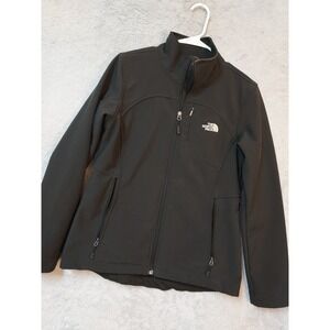 North Face Jacket Womens Medium Windwall Apex Bionic Softshell Black Full Zip M